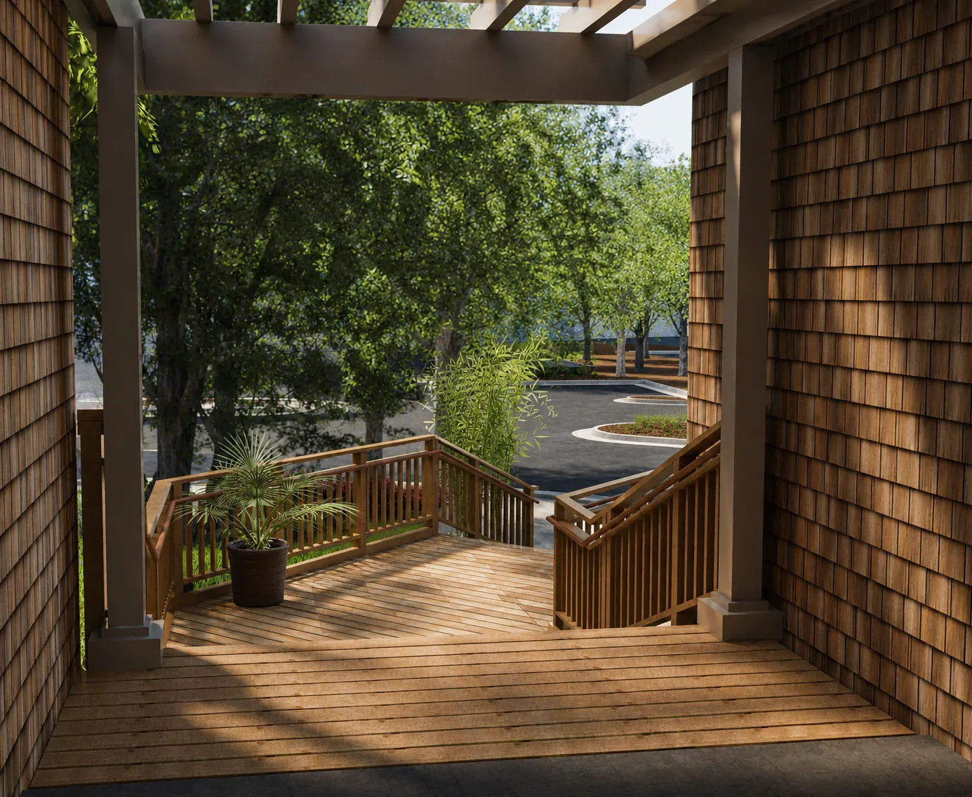Exterior access improvement rendering